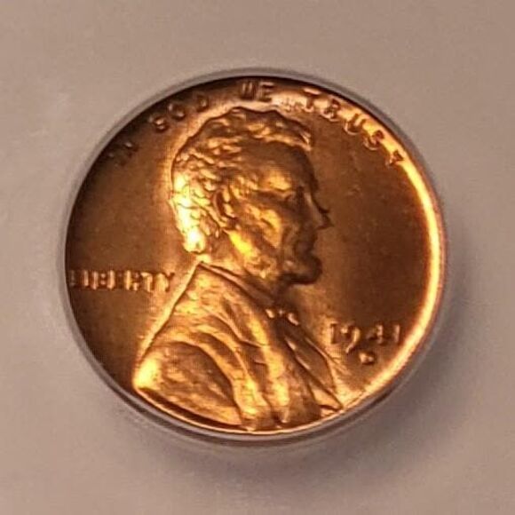 1941 D Lincoln Wheat Cent MS67 RED ICG - Picture 3 of 4
